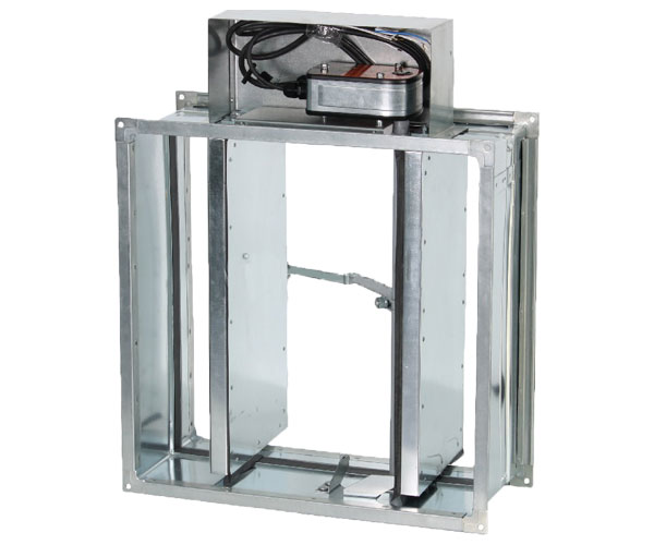 Канальный клапан КЛОП-4(90)-НО с приводом снаружи корпуса