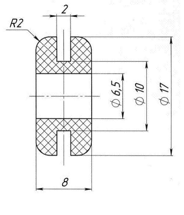 Втулка проходная изоляционная MI 7 X8 LGR для мотор-колёс VILMANN Втулка проходная изоляционная MI 7 X8 LGR для мотор-колёс VILMANN