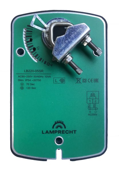 Электропривод с возвратной пружиной LAMPRECHT LB24-03SR-U