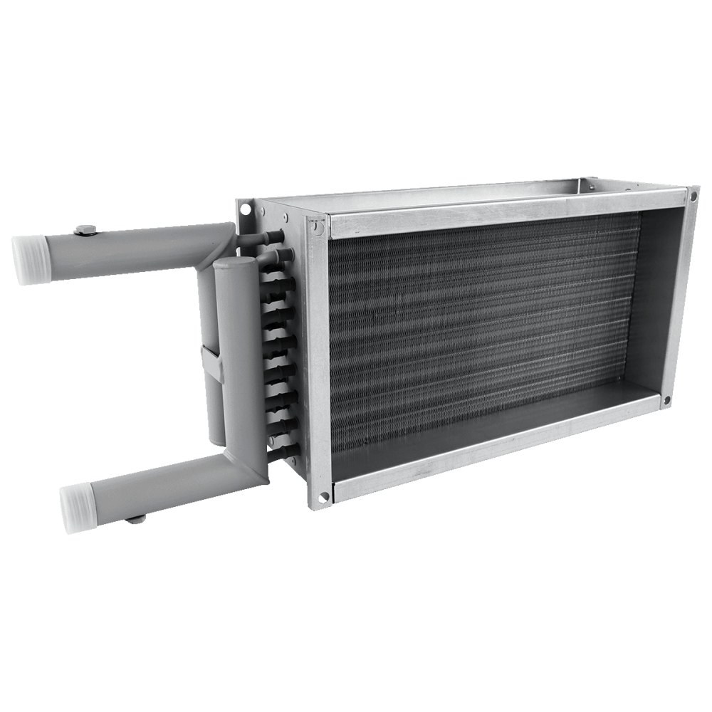 Водяной нагреватель для прямоугольных каналов ZILON ZWS 400x200-2