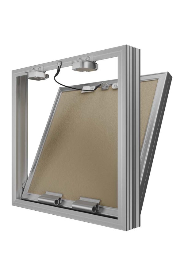 Люк ревизионный D Ceramo Base 600х600 скрытый монтаж съемный алюминий EVECS